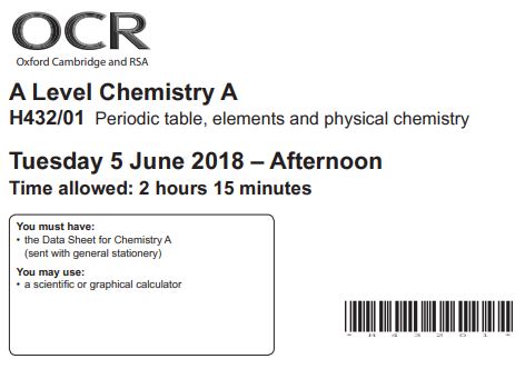 OCR Chemistry Past Paper Booklet Bundle